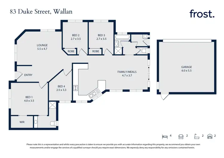 Floorplan of Homely house listing, 83 Duke Street, Wallan VIC 3756