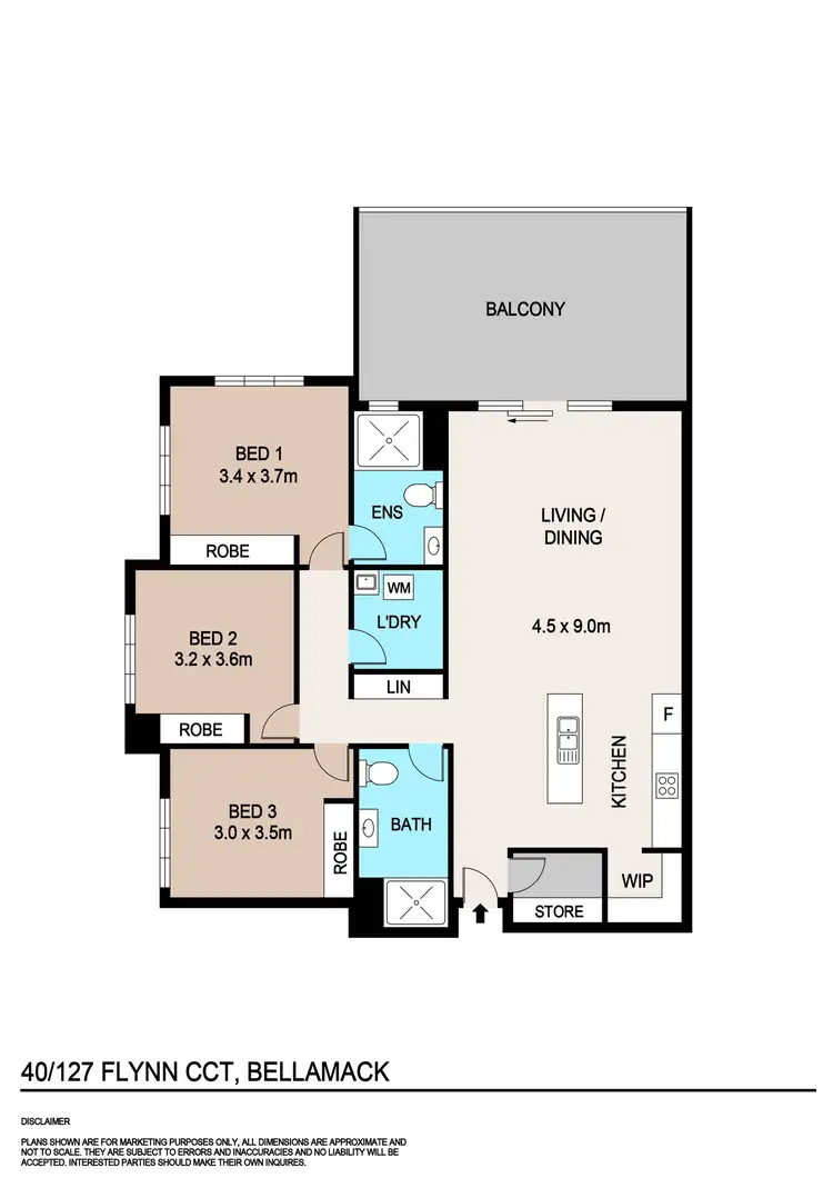 Floorplan of Homely apartment listing, 240/129 Flynn Circuit, Bellamack NT 832