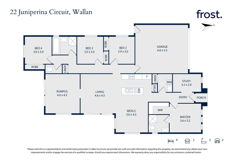 Floorplan of Homely house listing, 22 Juniperina Circuit, Wallan VIC 3756
