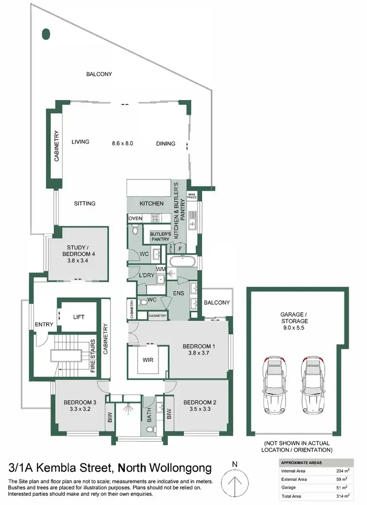 Floorplan of Homely apartment listing, 3/1A Kembla Street, North Wollongong NSW 2500