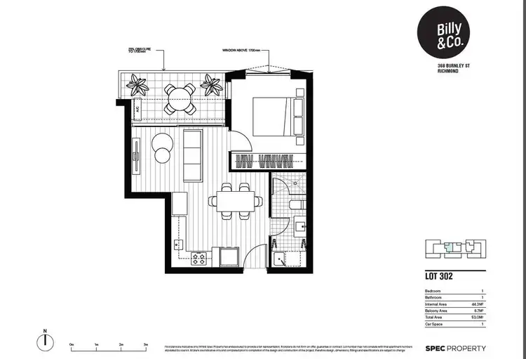 Floorplan of Homely apartment listing, 302/8 Burnley Street, Richmond VIC 3121