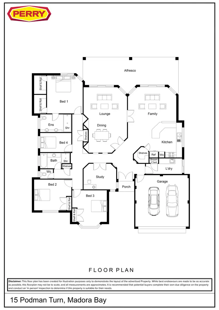 Floorplan of Homely house listing, 15 Podman Turn, Madora Bay WA 6210