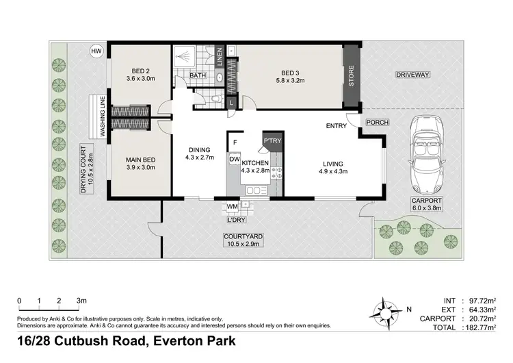 Floorplan of Homely townhouse listing, 16/28 Cutbush Road, Everton Park QLD 4053