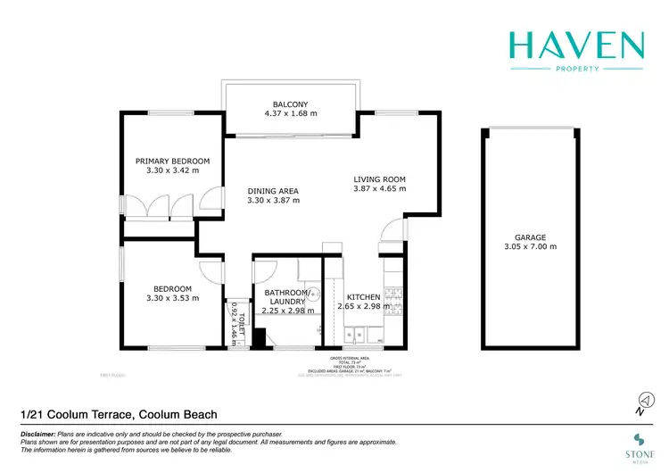 Floorplan of Homely unit listing, 1/21 Coolum Terrace, Coolum Beach QLD 4573