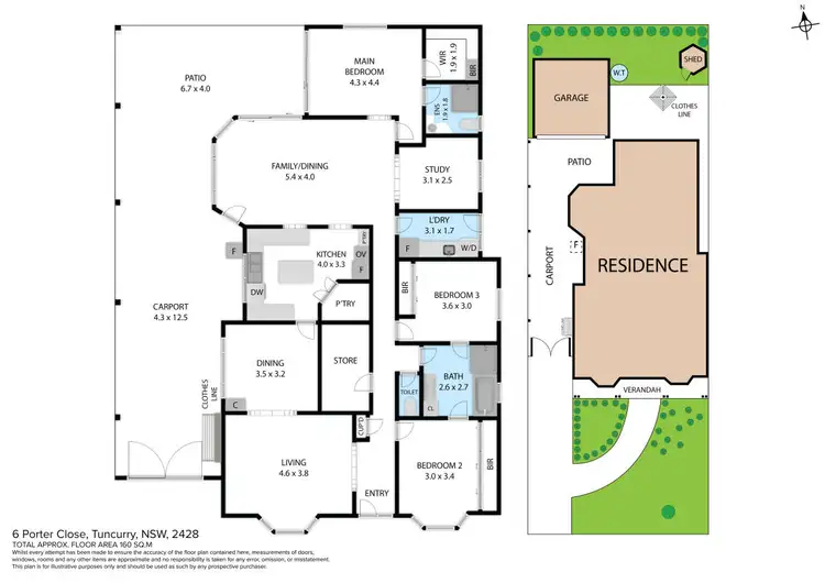 Floorplan of Homely house listing, 6 Porter Close, Tuncurry NSW 2428