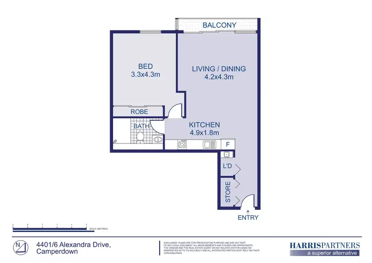 Floorplan of Homely unit listing, 4401/6 Alexandra Drive, Camperdown NSW 2050