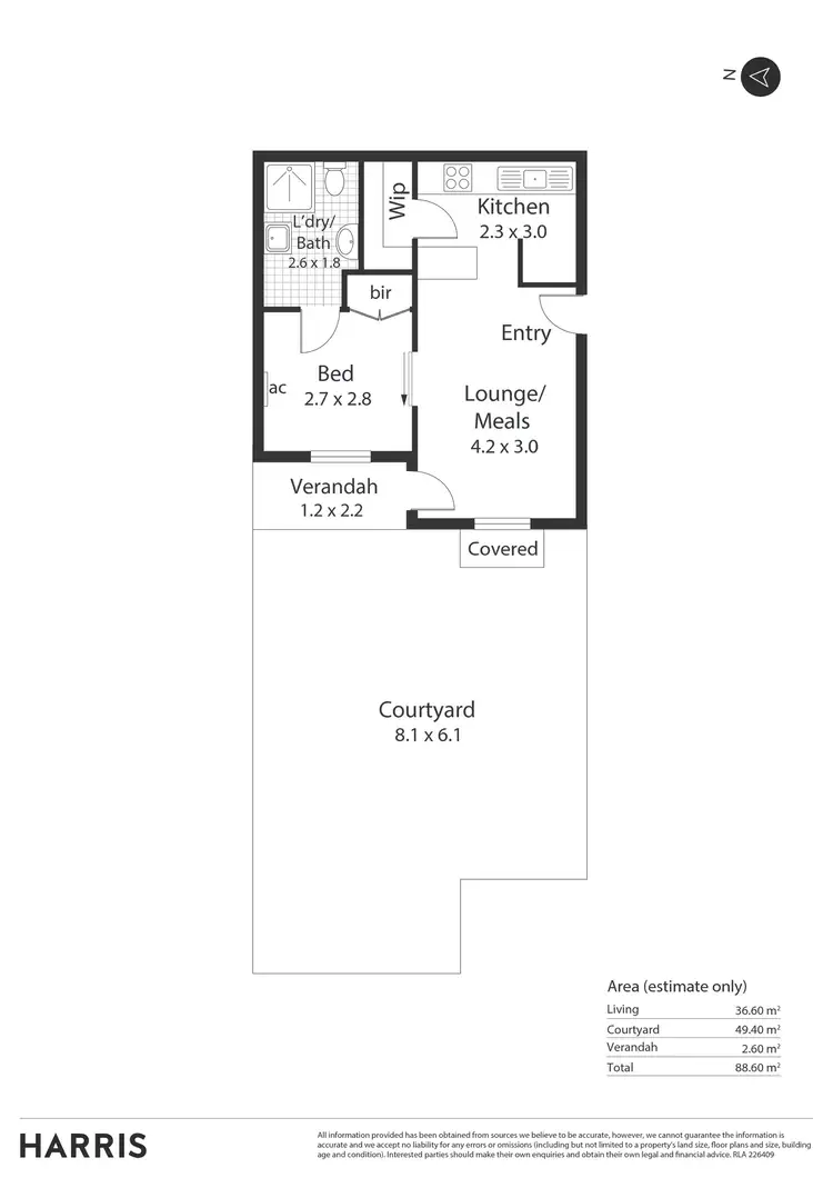 Floorplan of Homely unit listing, 9/148 Port Road, Alberton SA 5014