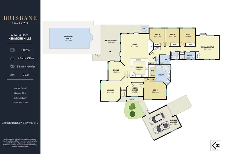 Floorplan of Homely house listing, 6 Weiss Place, Kenmore Hills QLD 4069
