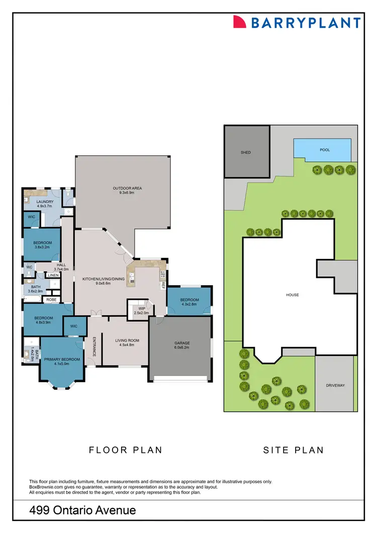 Floorplan of Homely house listing, 499 Ontario Avenue, Mildura VIC 3500