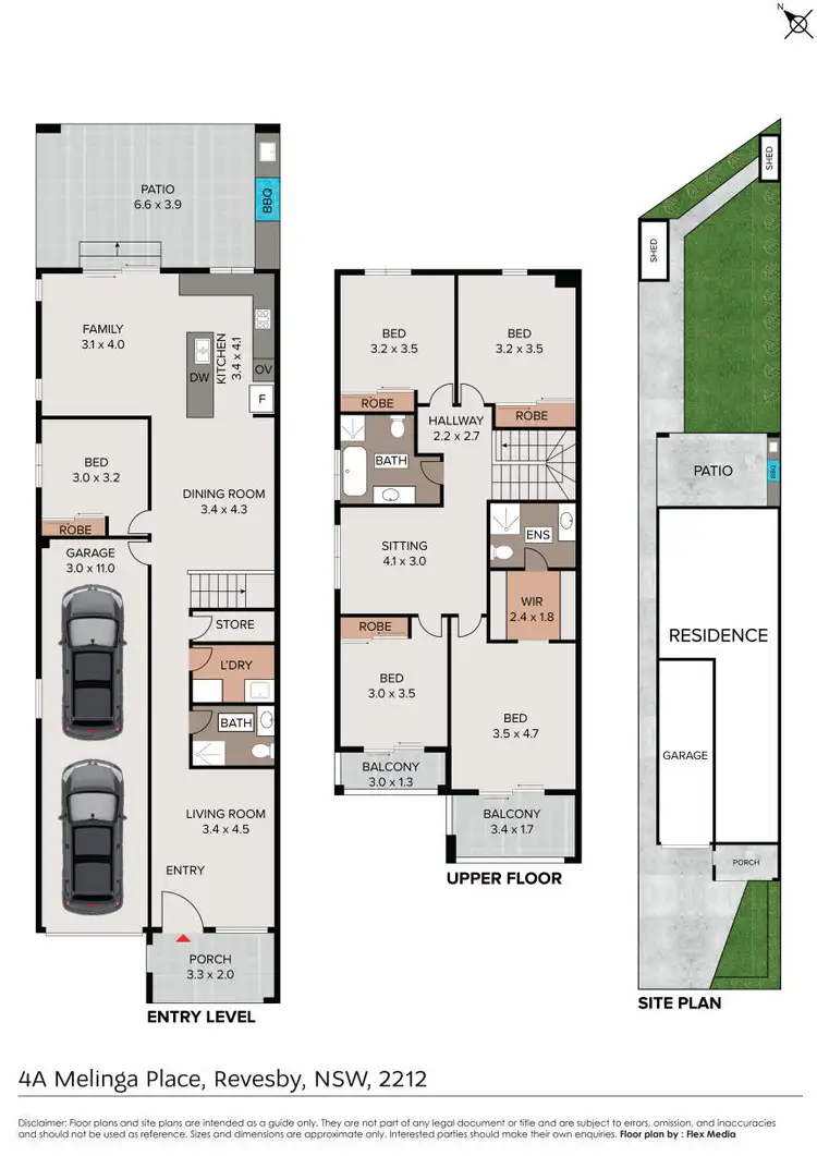 Floorplan of Homely semi-detached listing, 4a Melinga Place, Revesby NSW 2212