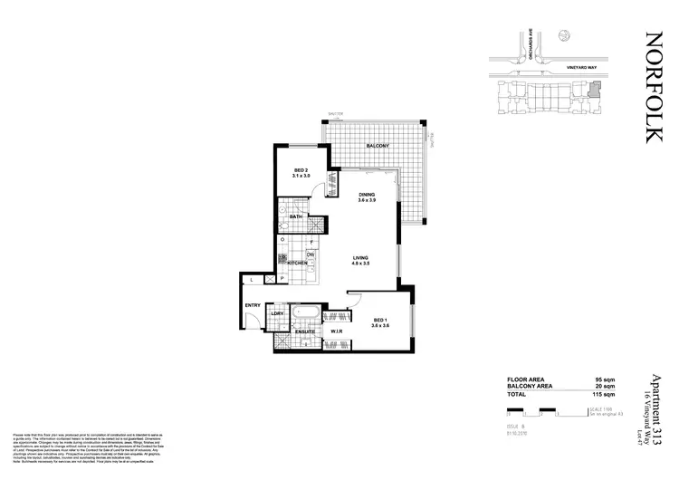 Floorplan of Homely apartment listing, 313/16 Vineyard Way, Breakfast Point NSW 2137