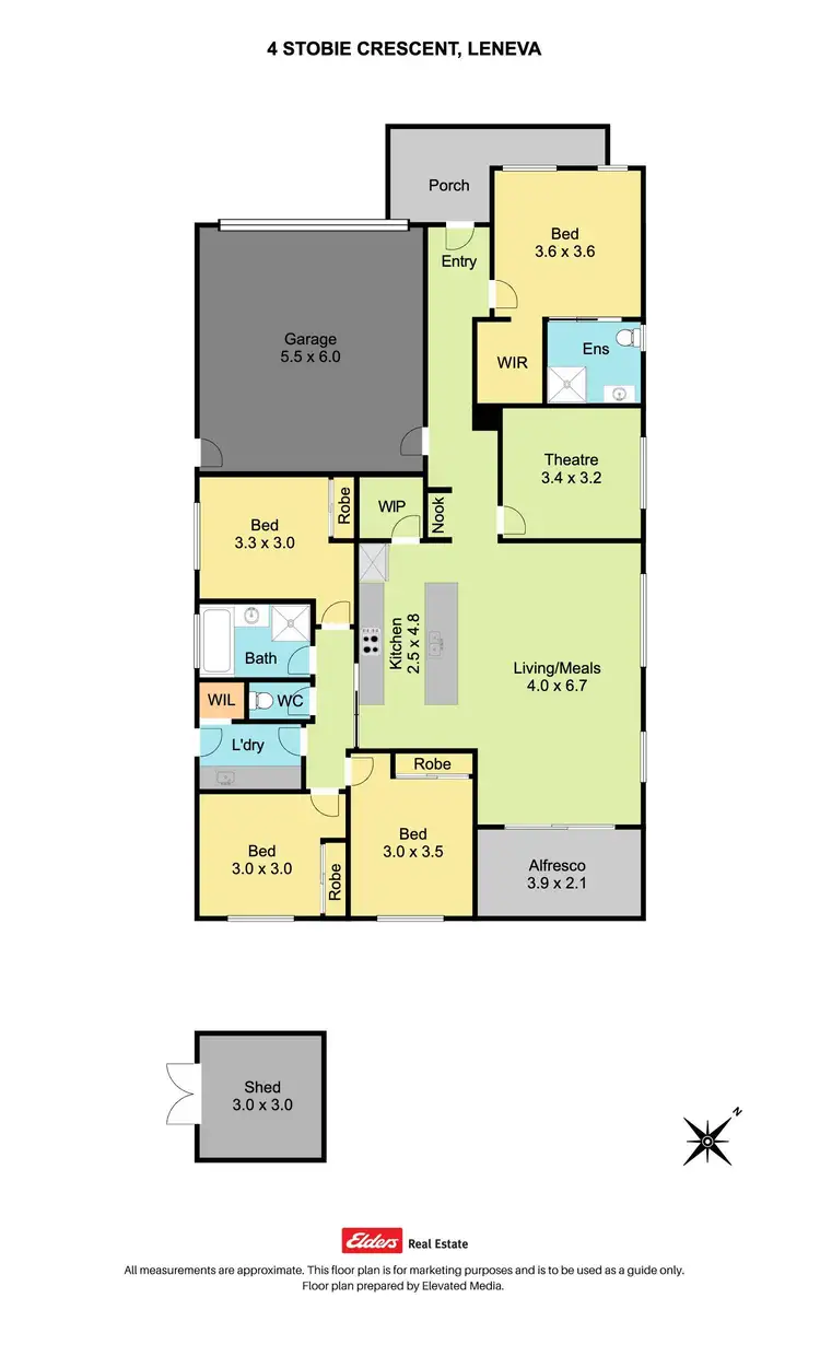 Floorplan of Homely house listing, 4 Stobie Crescent, Leneva VIC 3691