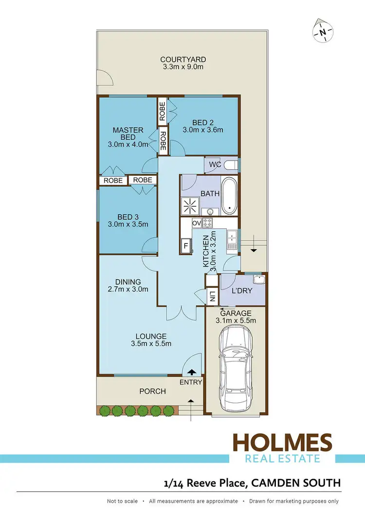 Floorplan of Homely apartment listing, 1/14 Reeve Place, Camden South NSW 2570