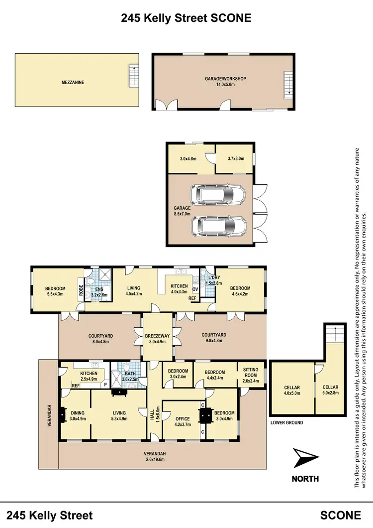 Floorplan of Homely house listing, 245 Kelly Street, Scone NSW 2337