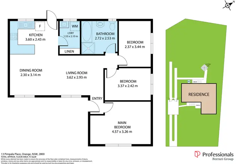 Floorplan of Homely house listing, 13 Pimpala Place, Orange NSW 2800