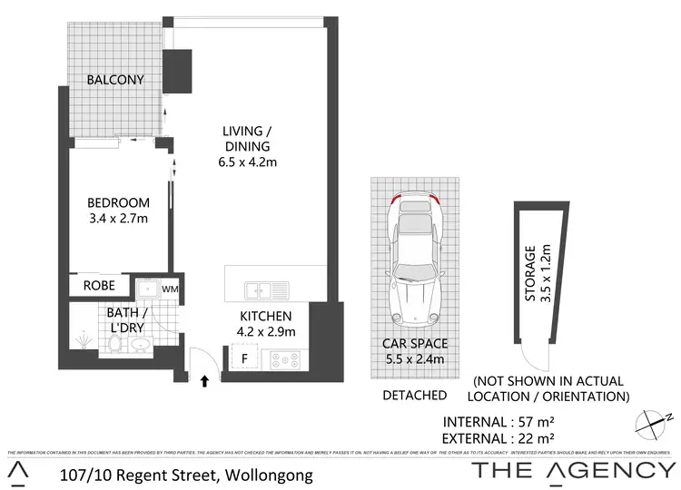 Floorplan of Homely apartment listing, 107/10 Regent Street, Wollongong NSW 2500