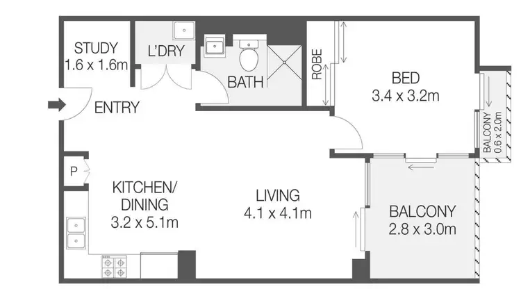 Floorplan of Homely apartment listing, 239/18 Confectioners Way, Rosebery NSW 2018