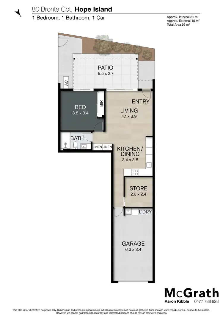 Floorplan of Homely apartment listing, 80 Bronte Circuit, Hope Island QLD 4212