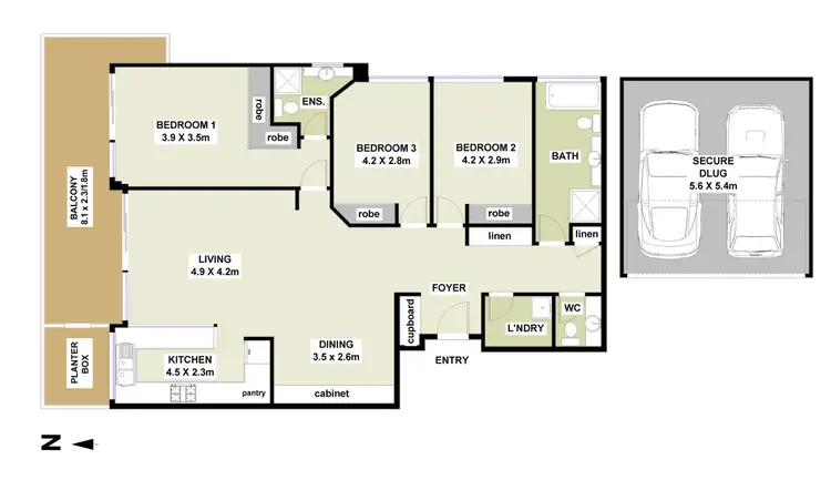 Floorplan of Homely apartment listing, 8/87-89 Burns Bay Road, Lane Cove NSW 2066