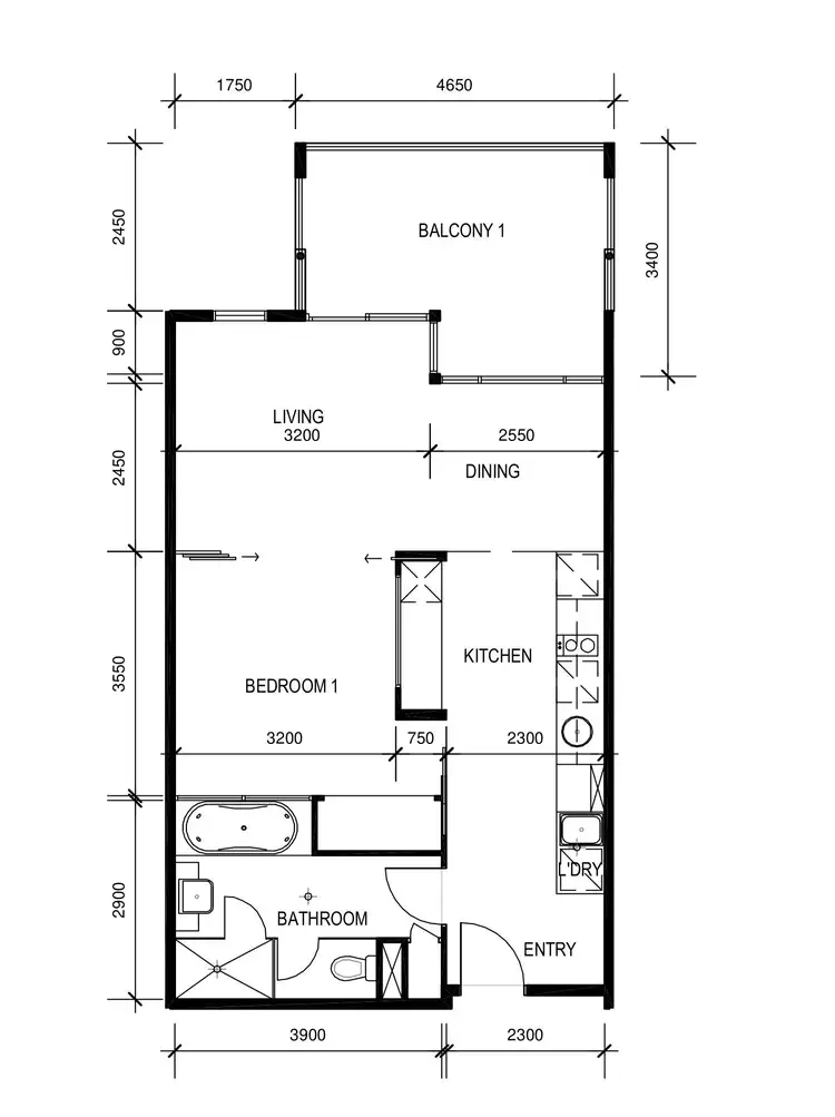 Floorplan of Homely apartment listing, 3210/1-25 Bells Boulevard, Kingscliff NSW 2487