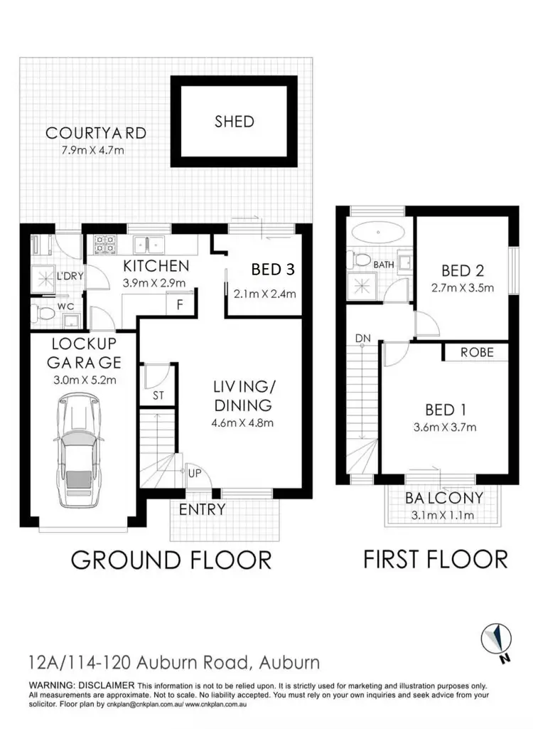 Floorplan of Homely townhouse listing, 12a/114-120 Auburn Road, Auburn NSW 2144