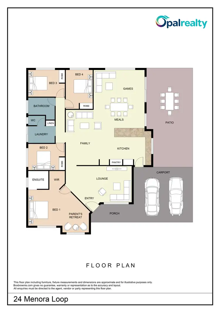Floorplan of Homely house listing, 24 Menora Loop, Warnbro WA 6169