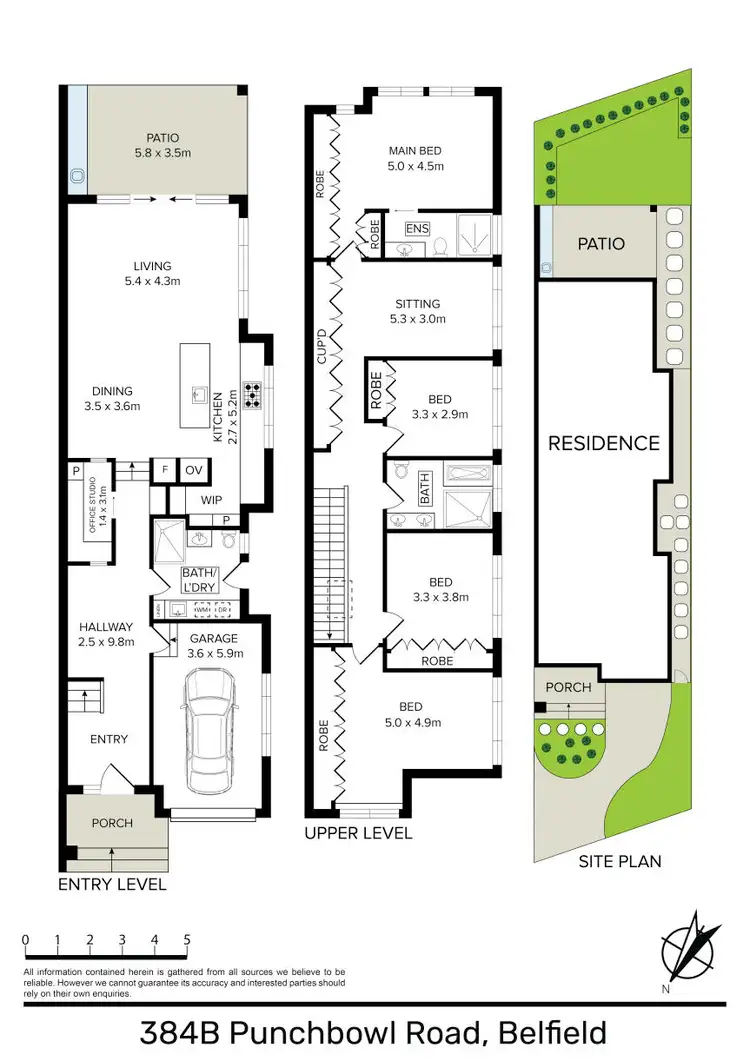 Floorplan of Homely semi-detached listing, 384B Punchbowl Road, Belfield NSW 2191
