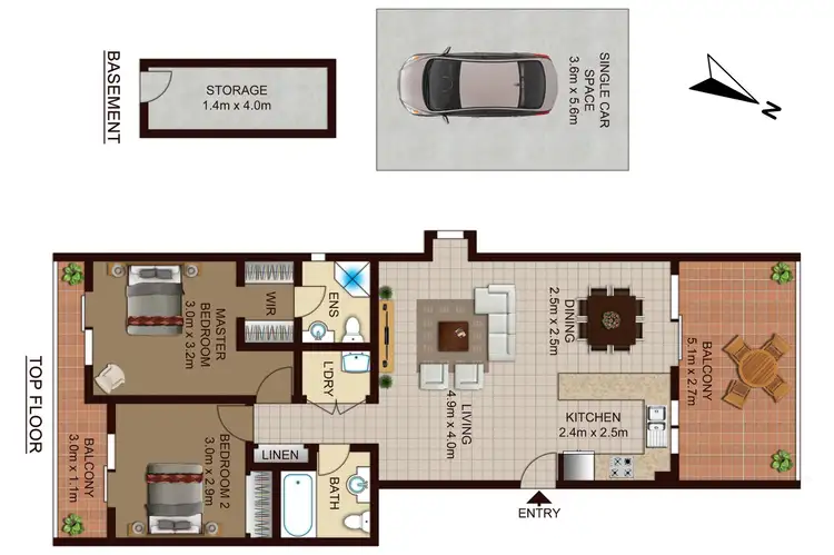 Floorplan of Homely unit listing, 24/65-71 Beamish Road, Northmead NSW 2152