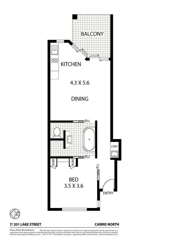 Floorplan of Homely apartment listing, 5/201 Lake Street, Cairns North QLD 4870