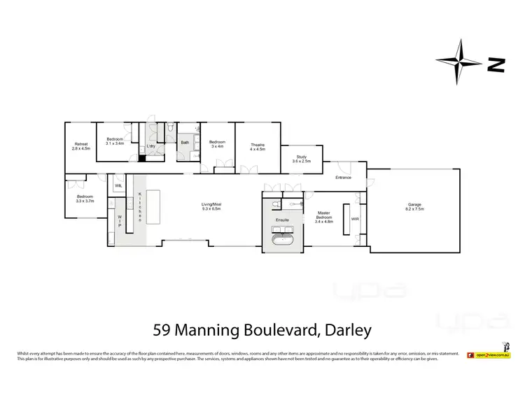 Floorplan of Homely house listing, 59 Manning Boulevard, Darley VIC 3340
