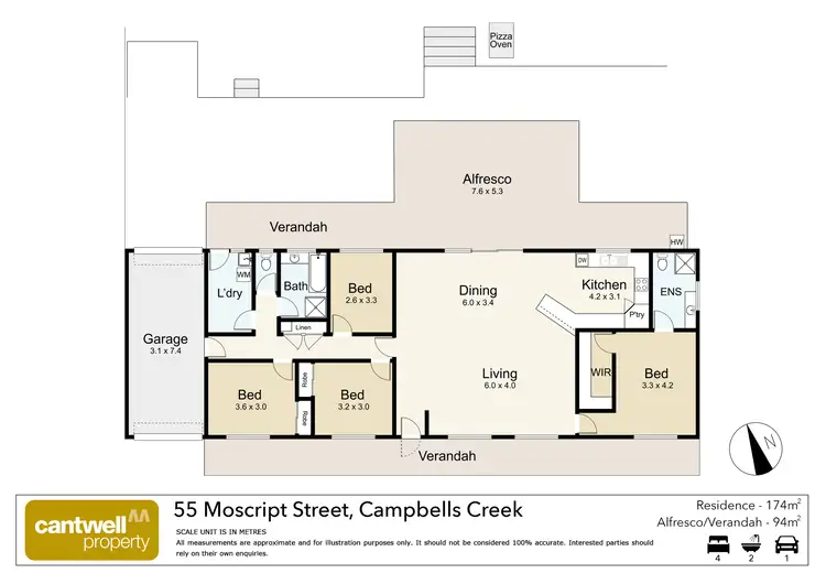 Floorplan of Homely house listing, 55 Moscript Street, Campbells Creek VIC 3451