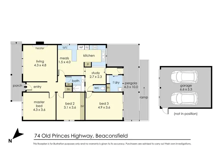 Floorplan of Homely house listing, 74 Old Princes Highway, Beaconsfield VIC 3807
