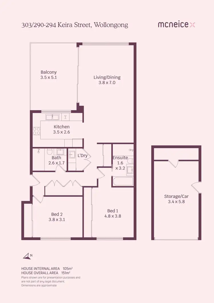 Floorplan of Homely apartment listing, 303/290 Keira Street, Wollongong NSW 2500
