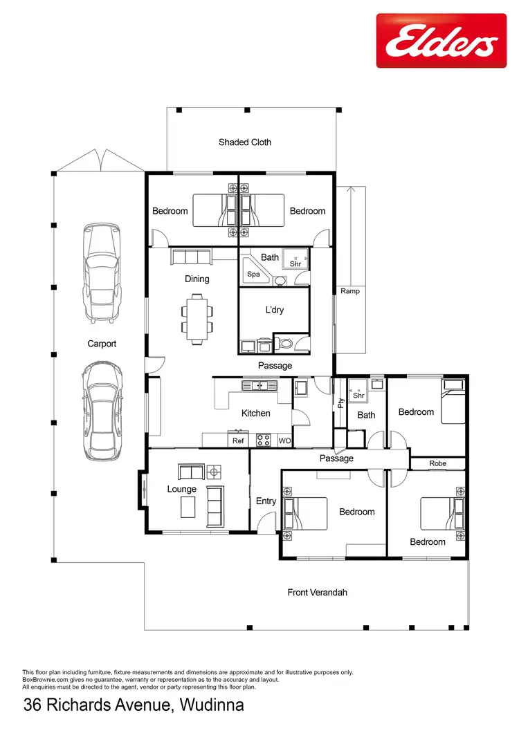 Floorplan of Homely house listing, 36 Richards Avenue, Wudinna SA 5652