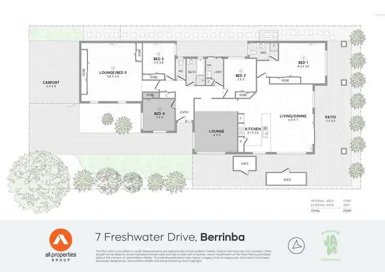 Floorplan of Homely house listing, 7 Freshwater Drive, Berrinba QLD 4117