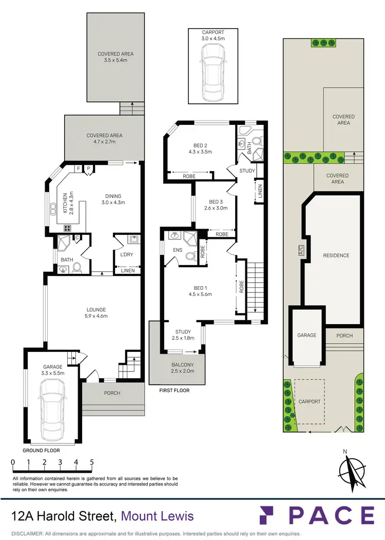 Floorplan of Homely semi-detached listing, 12A Harold Street, Mount Lewis NSW 2190