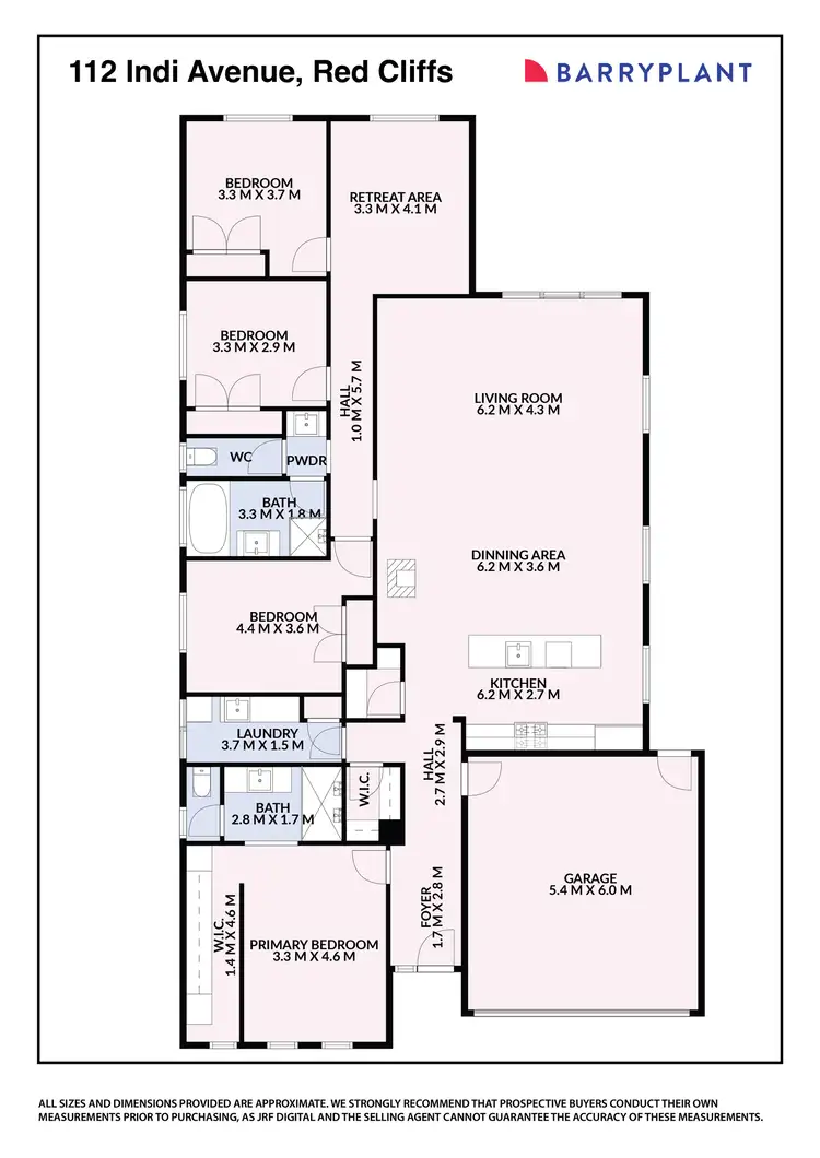 Floorplan of Homely house listing, 112 Indi Avenue, Red Cliffs VIC 3496