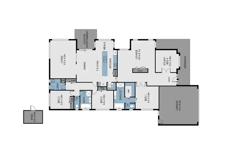 Floorplan of Homely house listing, 34 Chelsea Boulevard, Strathdale VIC 3550