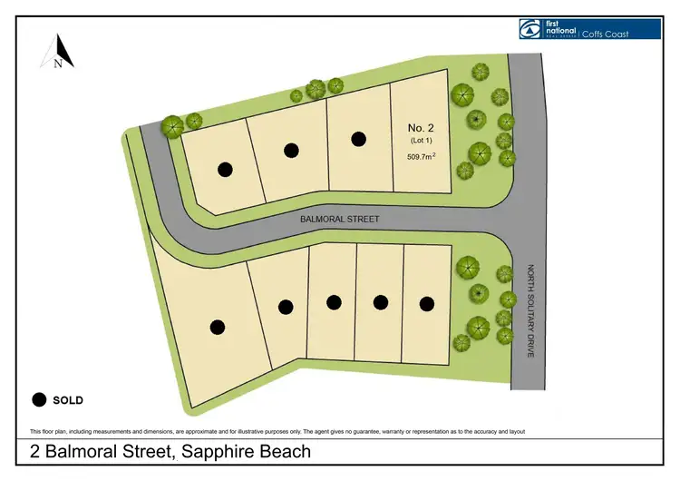 Floorplan of Homely land listing, 2 Balmoral Street, Sapphire Beach NSW 2450