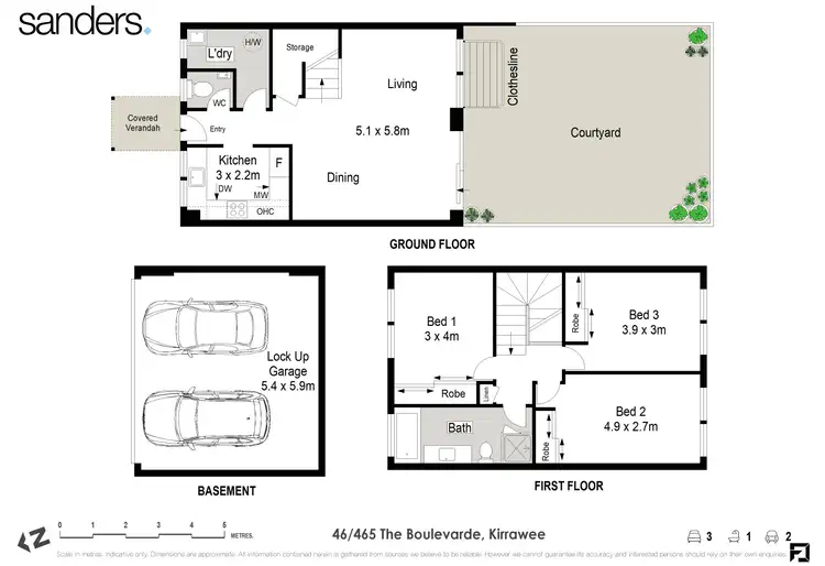 Floorplan of Homely townhouse listing, 46/465 The Boulevard, Kirrawee NSW 2232
