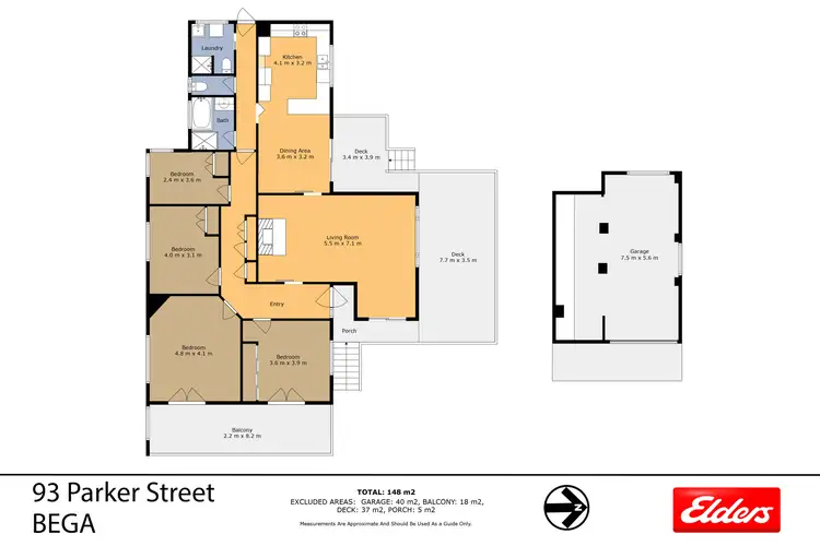 Floorplan of Homely house listing, 93 Parker Street, Bega NSW 2550