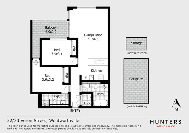 Floorplan of Homely apartment listing, 32/33-39 Veron Street, Wentworthville NSW 2145