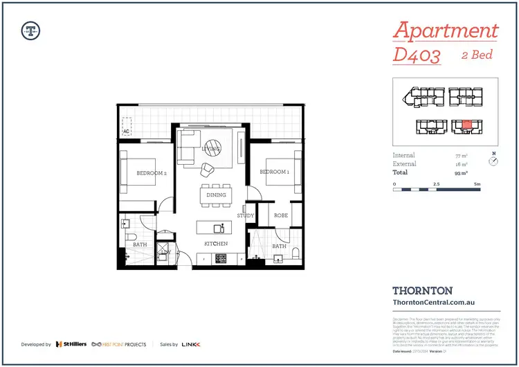 Floorplan of Homely apartment listing, 403/101D Lord Sheffield Circuit, Penrith NSW 2750