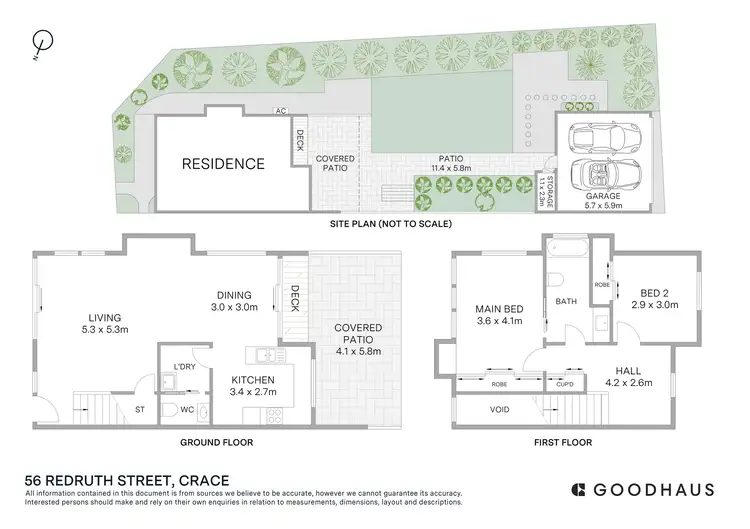 Floorplan of Homely terrace listing, 56 Redruth Street, Crace ACT 2911