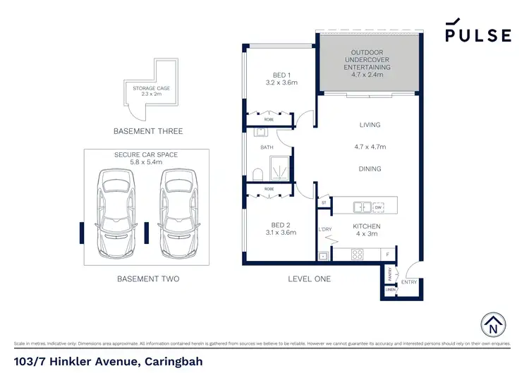 Floorplan of Homely apartment listing, 103/7-9 Hinkler Avenue, Caringbah NSW 2229