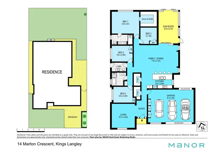 Floorplan of Homely house listing, 14 Marton Crescent, Kings Langley NSW 2147