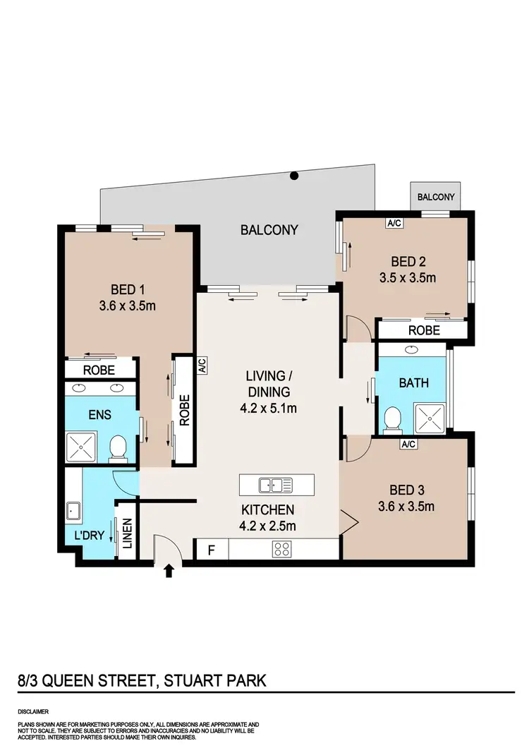 Floorplan of Homely apartment listing, 8/3 Queen Street, Stuart Park NT 820
