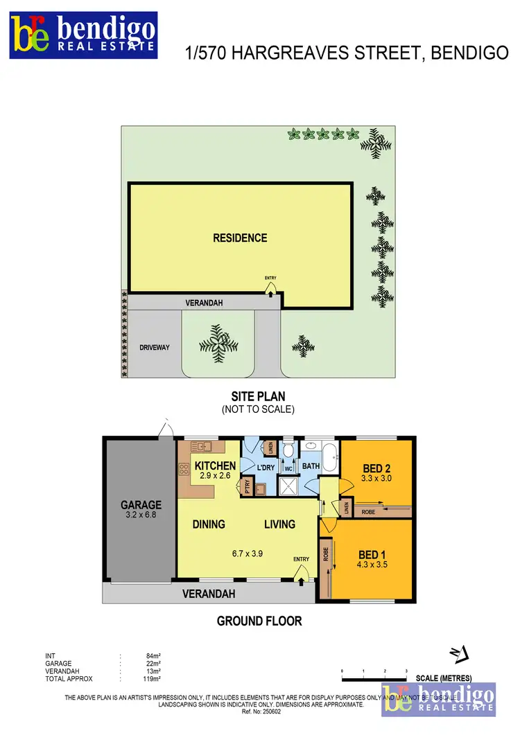 Floorplan of Homely house listing, 1/570 Hargreaves Street, Bendigo VIC 3550
