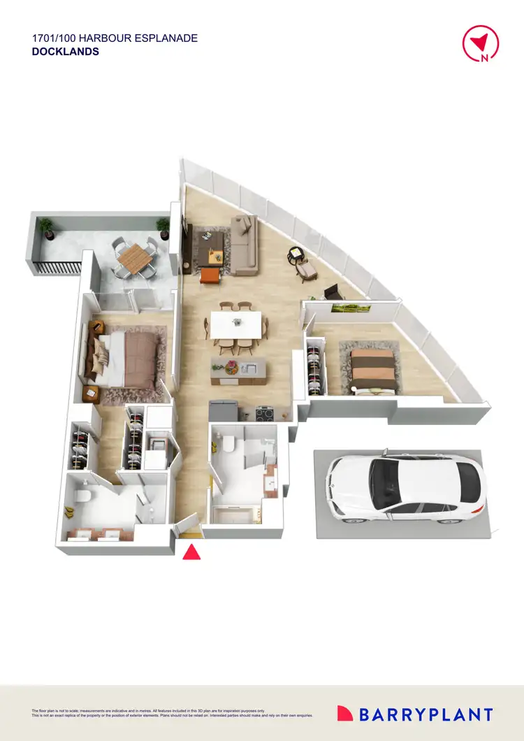 Floorplan of Homely apartment listing, 1701/100 Harbour Esplanade, Docklands VIC 3008
