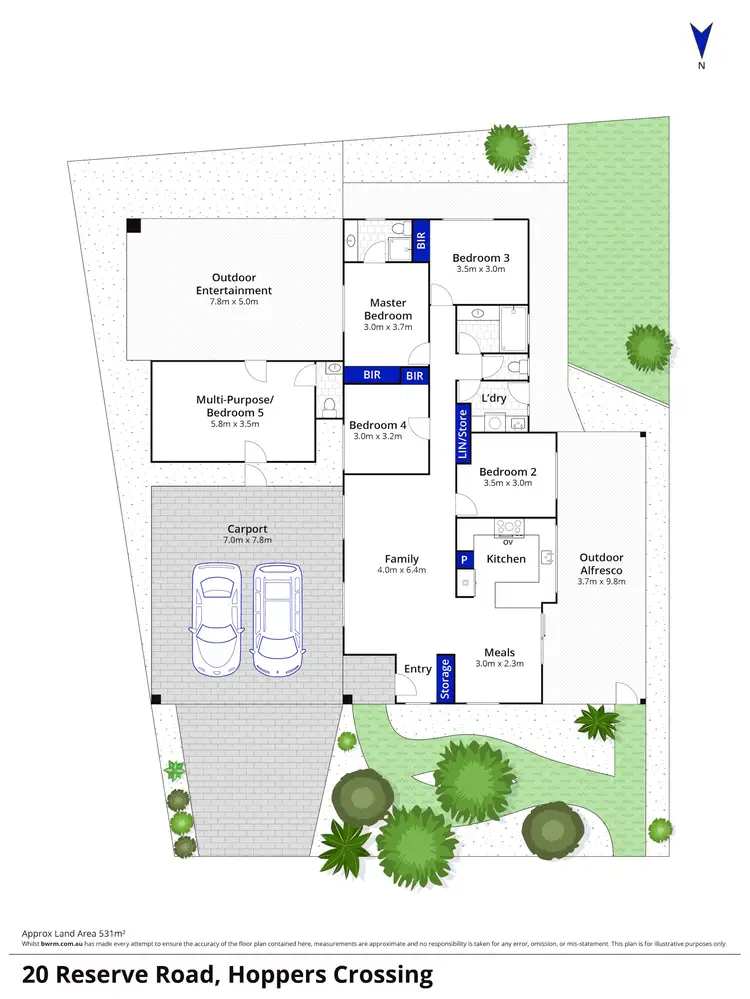 Floorplan of Homely house listing, 20 Reserve Road, Hoppers Crossing VIC 3029